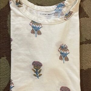 Lucky Brand Cream Floral Shirt